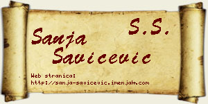 Sanja Savićević vizit kartica
